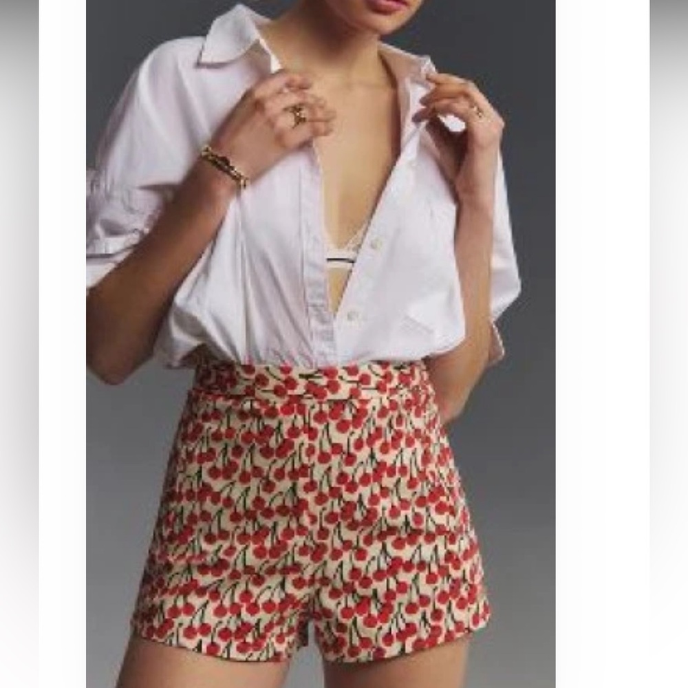 Anthro Corey Lynn Carter Cherry Micro Shorts